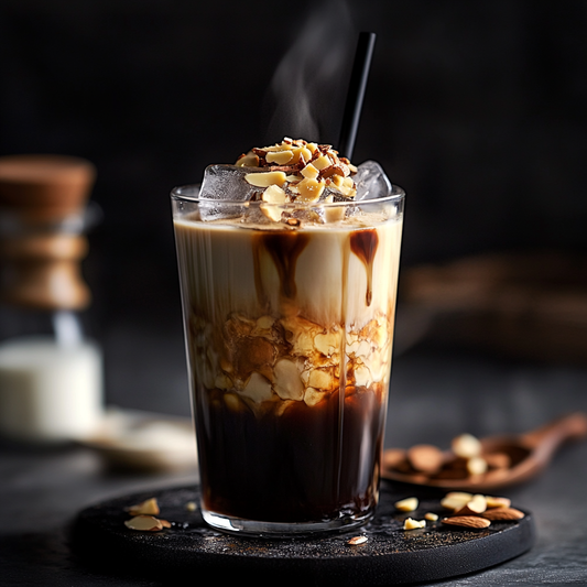 Frontier Nut Brew Hazelnut Iced Almond Latte Coffee Recipe