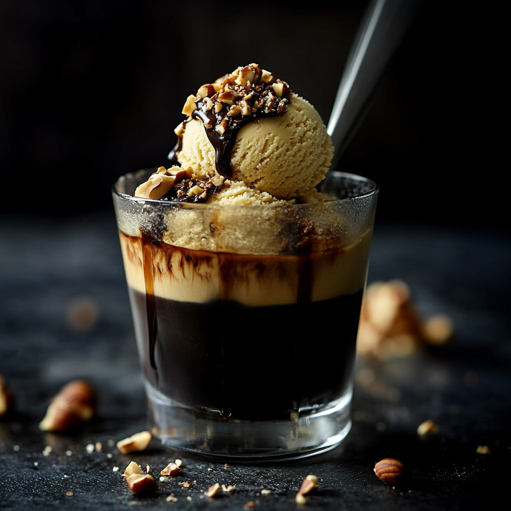 Outlaw’s Delight Espresso Affogato with Hazelnut Crunch Coffee Recipe