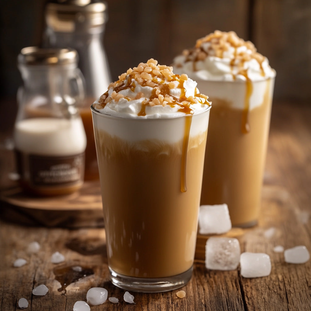 Golden Saddle Salted Caramel Cold Foam Latte Coffee Recipe